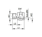 Anschlussstück G 1/4 M10x1