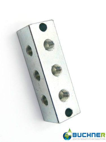Nippelblock T-Bohrung 3-fach