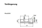 Verlängerung M10x1 - 35mm