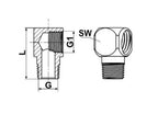 Eckverschraubung M6 90°