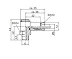 Drehgelenk Messing M8x1