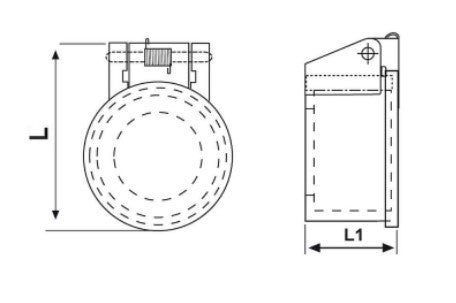 Blindstutzen mit Halterung für Hochdruckkupplung