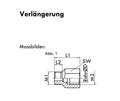 Verlängerung M6 - M8x1 17mm