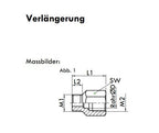Verlängerung M6 - M8x1 17mm
