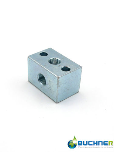 Nippelblock T-Bohrung 1-fach