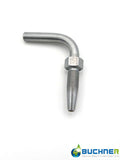 Rohrstutzen 90° gebogen L1=45,1mm - L2=32,7mm